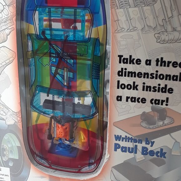 Model Engine 'Uncover A Race Car' 3 Dimensional Book  RARE - Picture 12 of 12